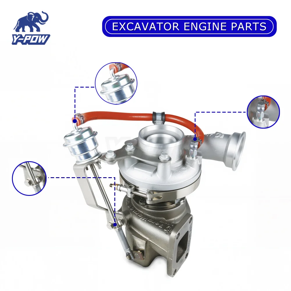

Отличные детали двигателя экскаватора VOLVO EC210BLC D6E TCD2012 L06 2 В турбокомпрессор для VOLVO 21647837 20873313 DEUTZ 04294752 04507