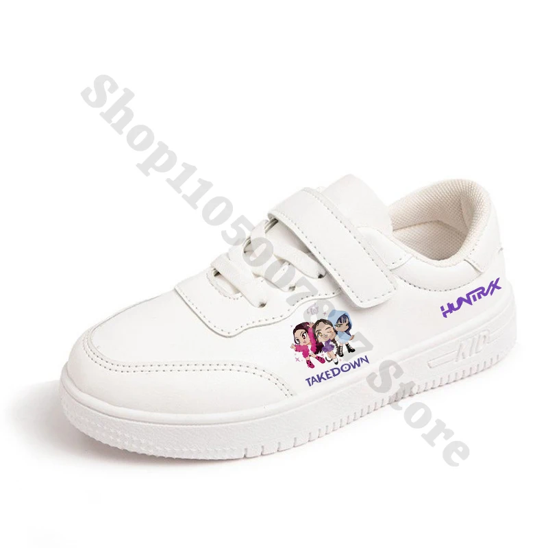 KPop شيطان الصيادين بولي Leather الجلود حذاء أبيض لفتاة أنيمي الكرتون أحذية رياضية عادية أحذية كرة السلة الرياضية لطيف الأحذية هدايا 2025