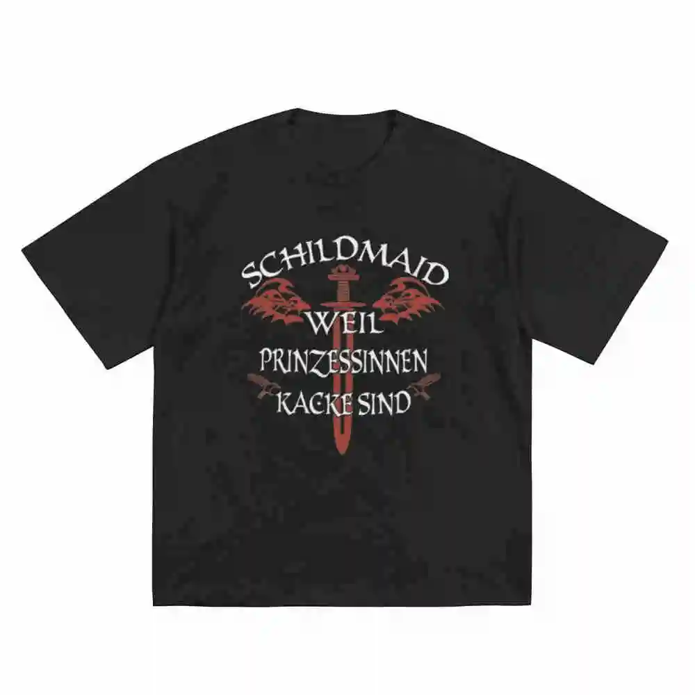 Schildmaid Because Princesses Are Crap Funny Slogan Nordic Viking Short Sleeve Tee 100% Cotton T-Shirt