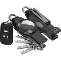 Key Organizer For Men - Compact Metallic Key Holder | Minimalist Innovative Keyholder | Smart Keychain Secures 2-5 Keys