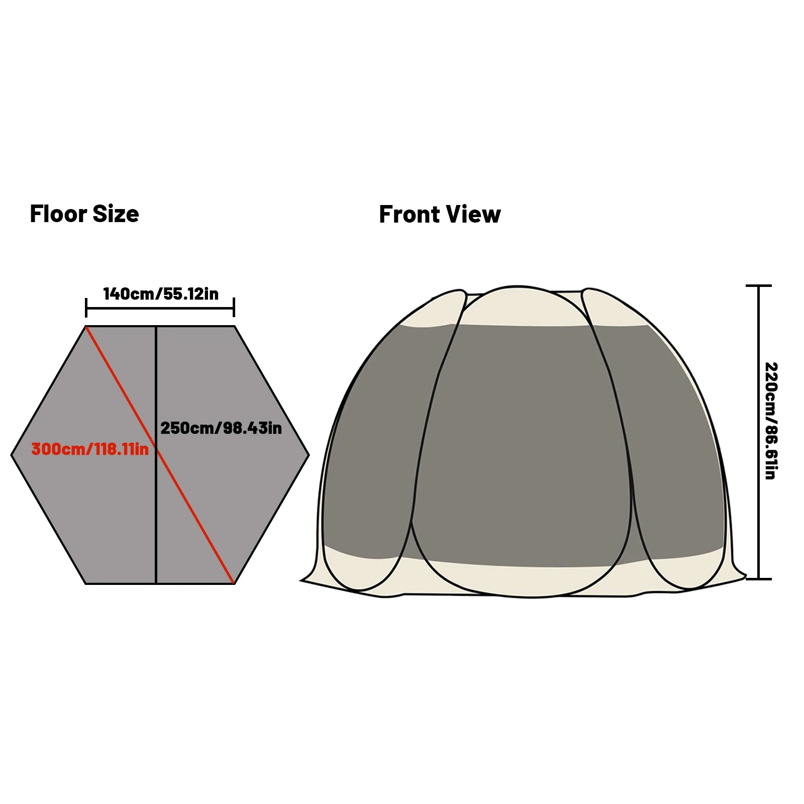 Portable Screen House Tent with Protection Outdoor Shelter Suitable & Mosquito Net 6-8 Person Camping Backyard Patio for family