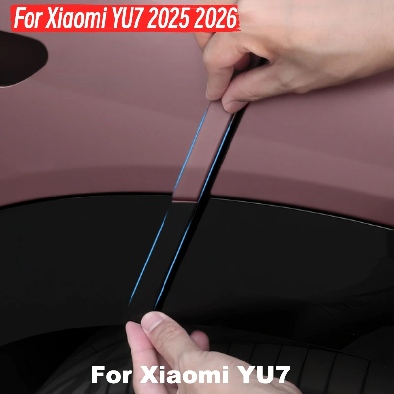 For Xiaomi YU7 2025 2026 Car Door Anti-collision Strip ABS Paint Body Anti Scratch Sticker Modification Car Accessories