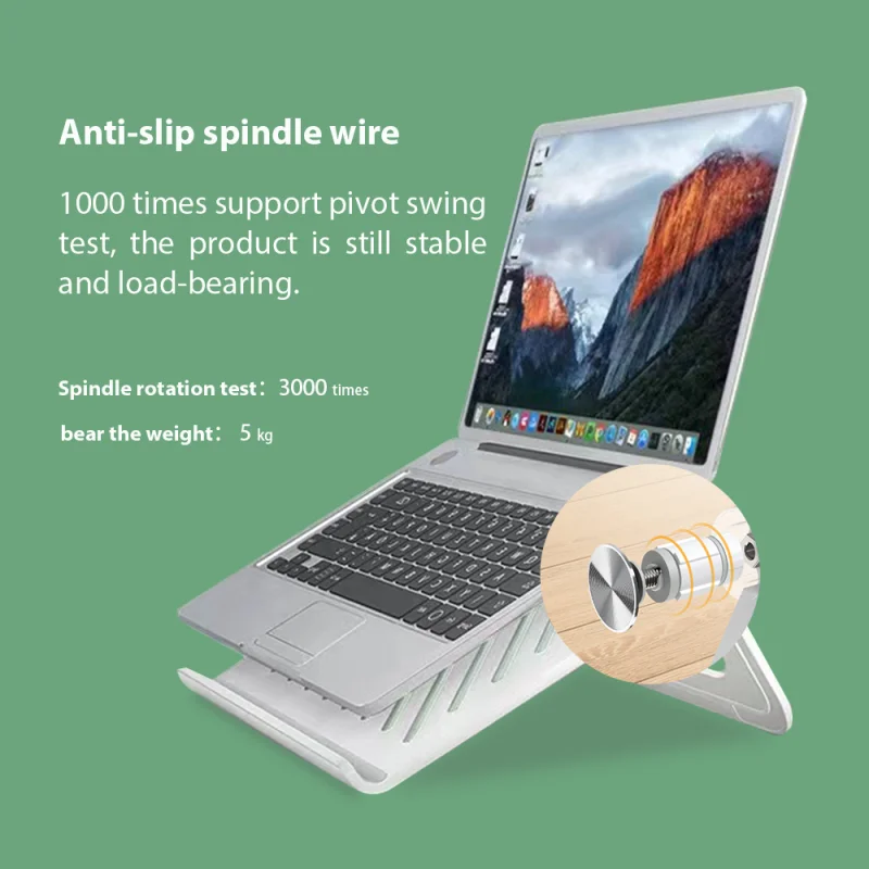 Soporte para ordenador portátil, Base de soporte de refrigeración portátil plegable y ajustable, Compatible con pulgadas para Macbook Air Pro