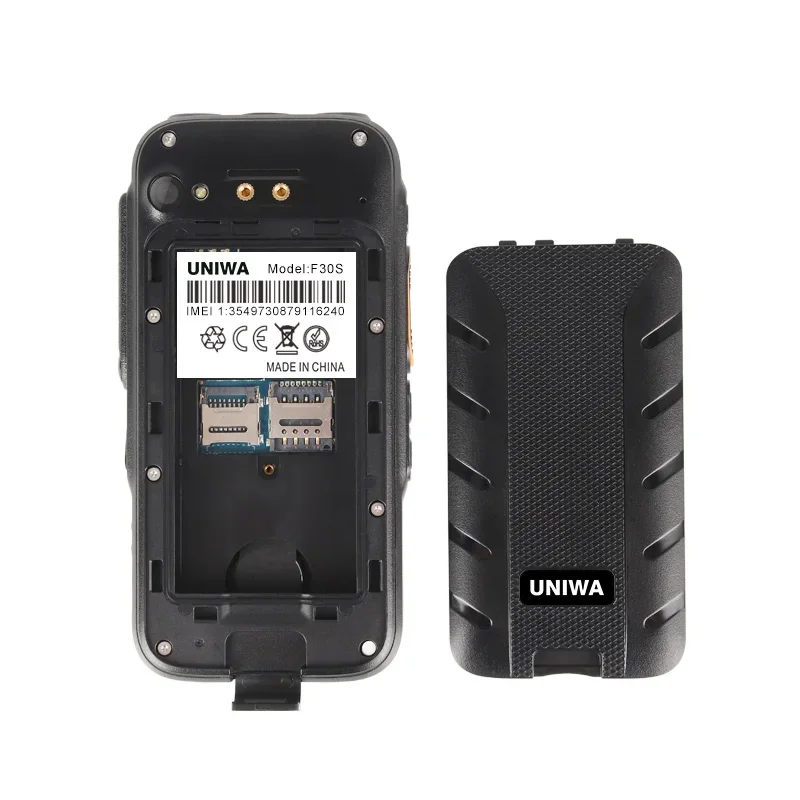 UNIWA F30S Dual Version 4G POC Walkie Talkie Zello Rugged Smartphone   Android 8.1 Mobile Phone 2.8Inch 1GB+8GB 13MP 4000mAh NFC