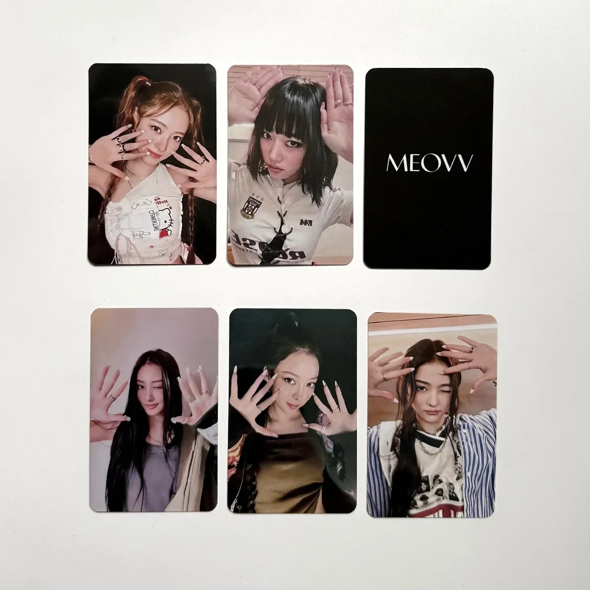 Kpop MEOVV بطاقة صور يدوية عيني مفتوحة ألبوم VVIDE بطاقات صور براودكاست Gawon Sooin Anna Narin مجموعة هدايا المشجعين #5