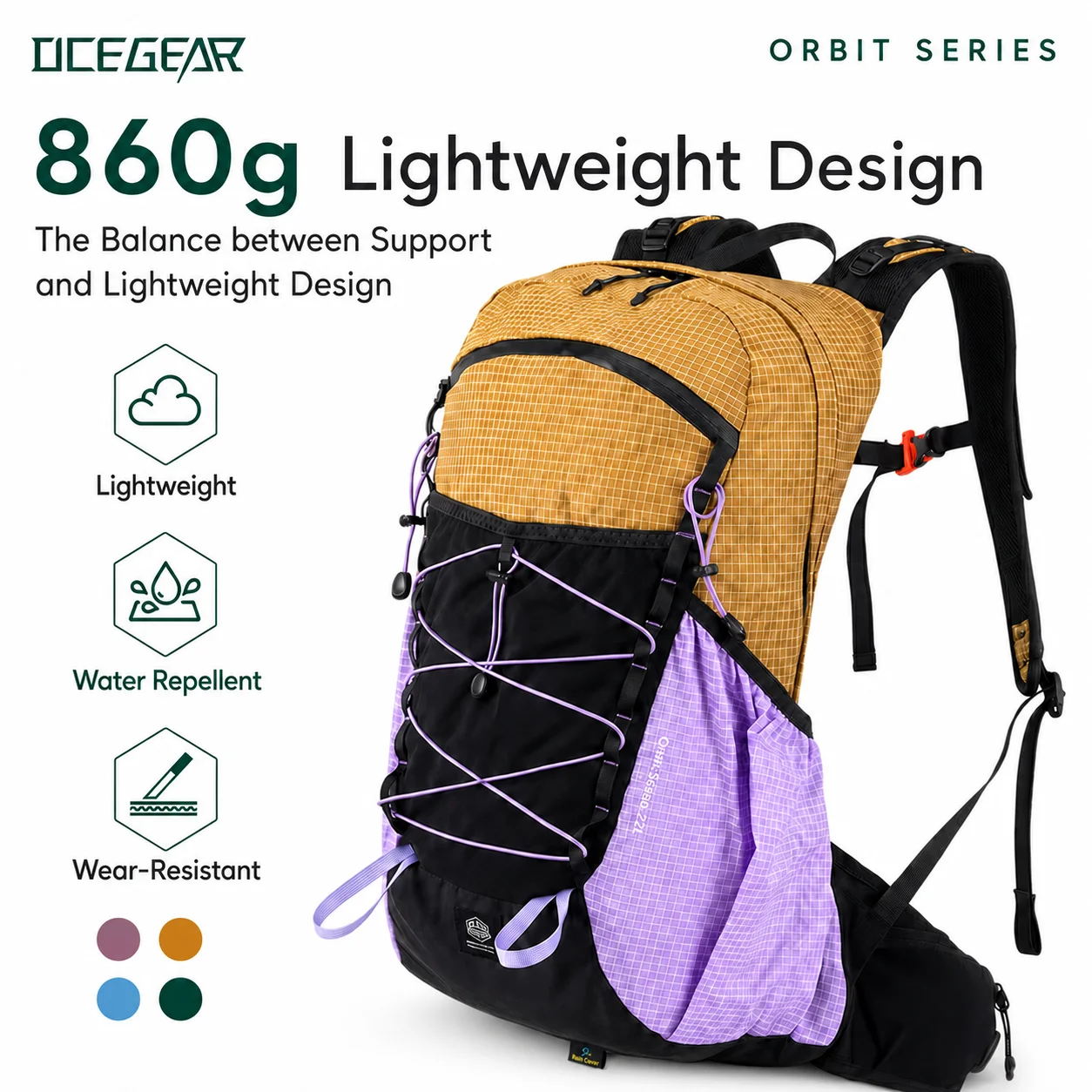 22L Lightweight Hiking Backpack Aluminum Frame Suspended Back System Breathable Trekking Daypack Men Women Waterproof Outdoor