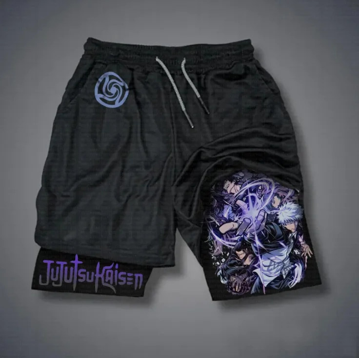 

Official Spell Battle Anime Suitable for Sports Badminton Anime Gender Freedom Kei Style Retro Breathable Quick Drying Shorts