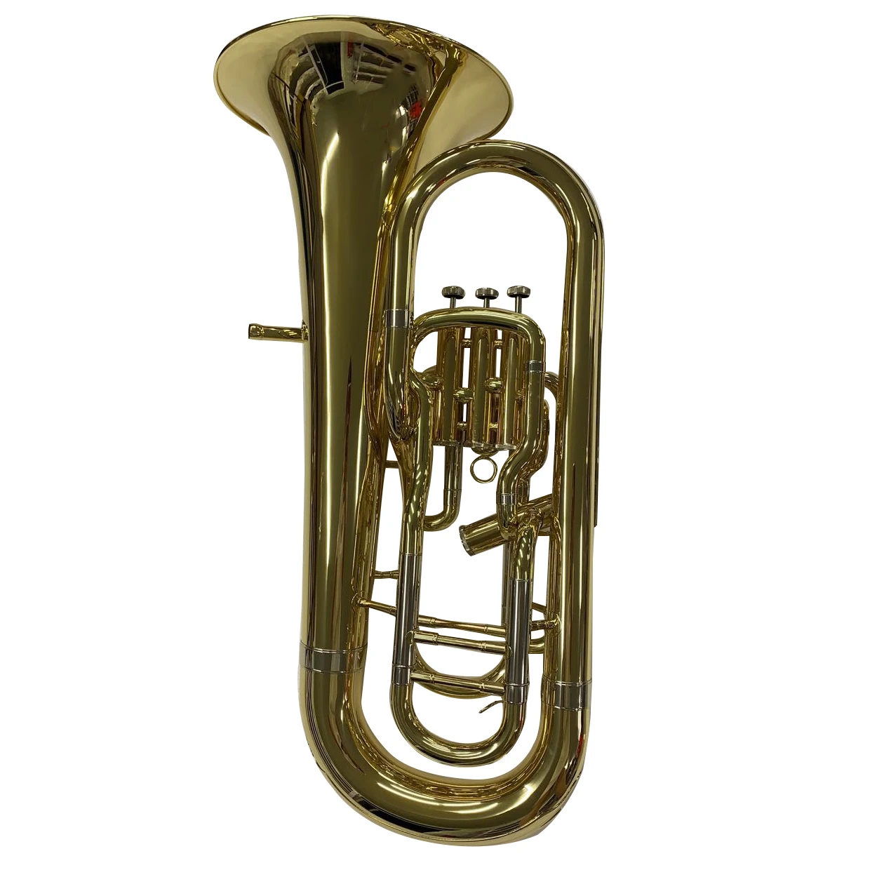 

Brass instruments professional quality gold lacquer 3+1 euphonium from China