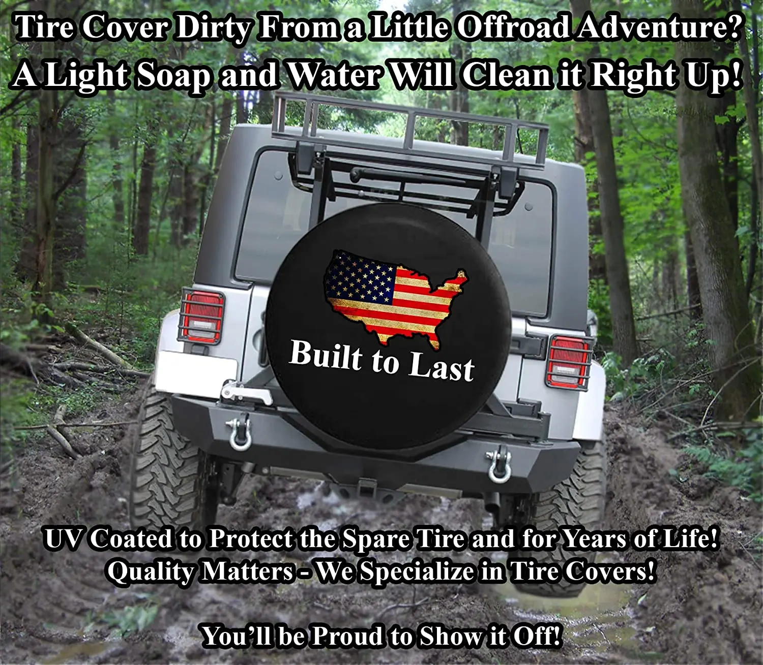 Pike Outdoors JL Series Spare Tire Cover with Backup Camera Hole Compass Sun Dial Black 32 in