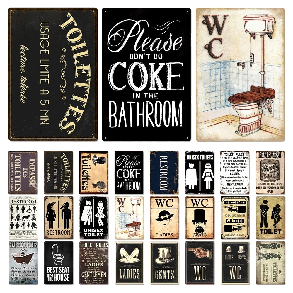Toilet Sign Vintage… - image