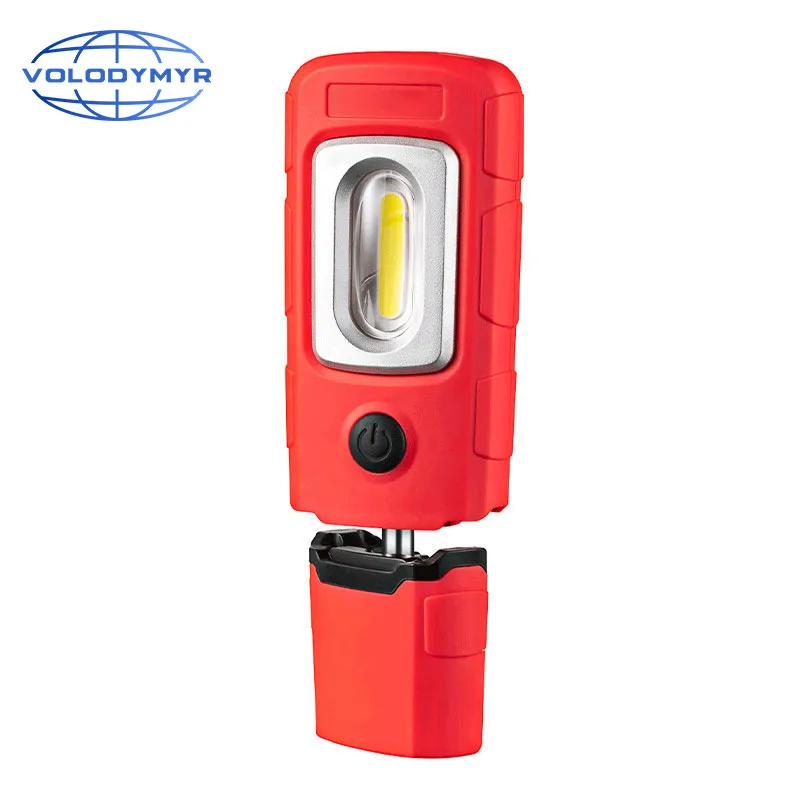 

Volodymyr LED Cordless Work Light Magnetic Torch 360° Swivel 90° Tilt Rechargeable Lithium Battery Magnetic Base Foldable Hook