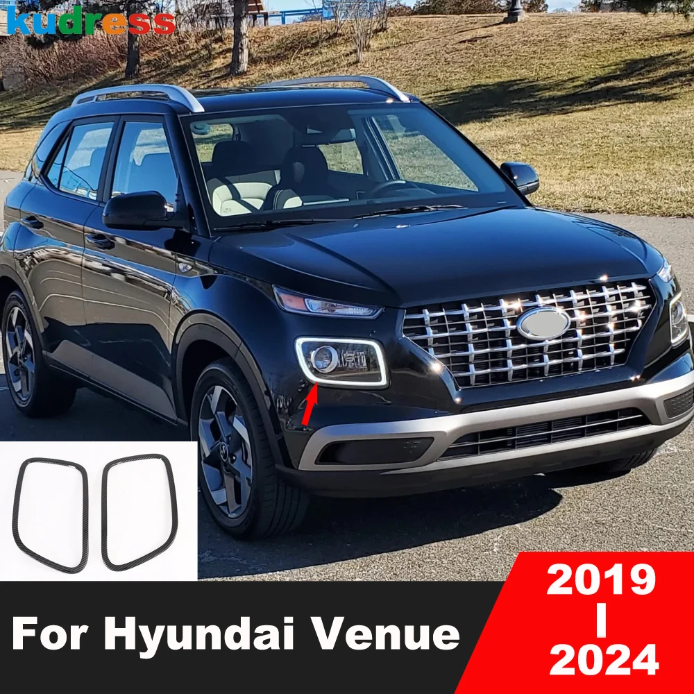 

Накладка на переднюю фару (крышку фары) для Hyundai Venue 2019-2024, карбоновая, аксессуар для фар автомобиля