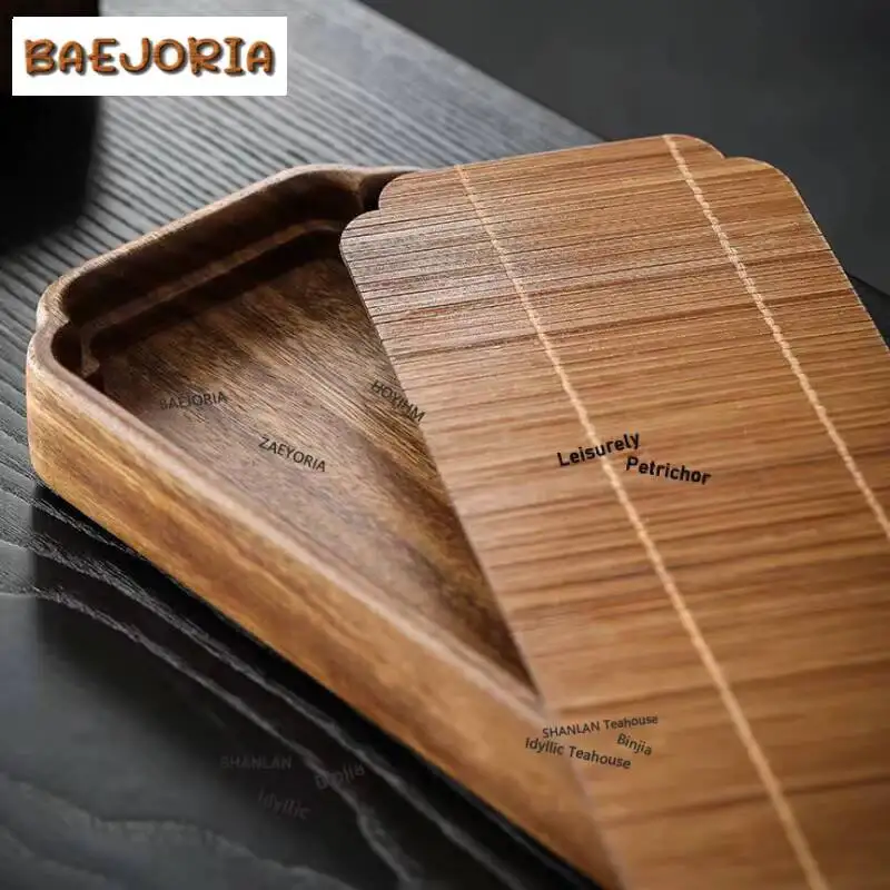 Luxurious Walnut Wood Water Storage Tea Tray Snack Plate Coffee Storage Board Teapot Support Dishes For Serving Tea Items Craft view 6