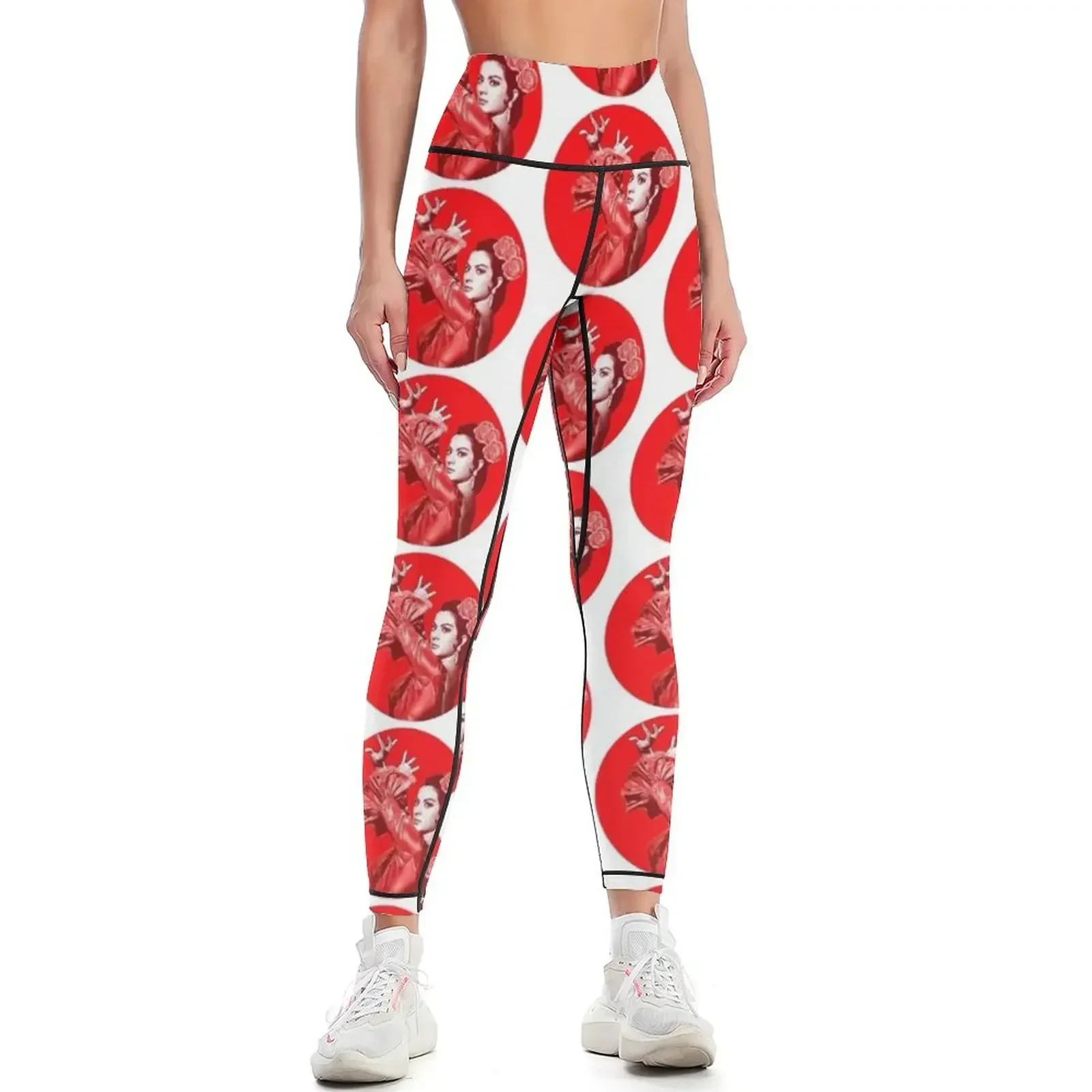 

Lola Flores Red Polka Dots Leggings Sweatpants jogging pants Women's sports Sports pants for Womens Leggings