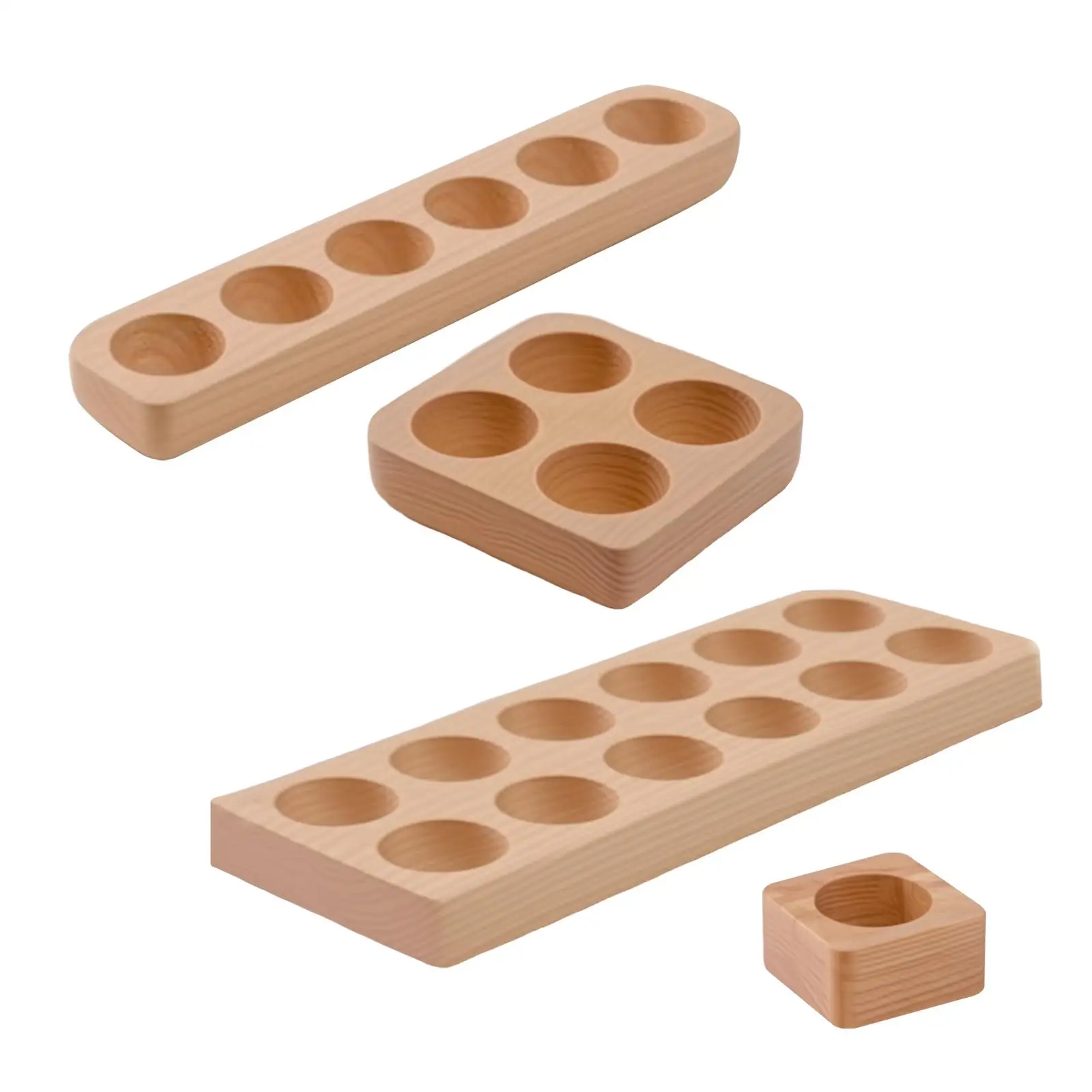 Wooden Egg Holder Egg Tray Decorative Stand Plate Collecting Rack for Restaurant