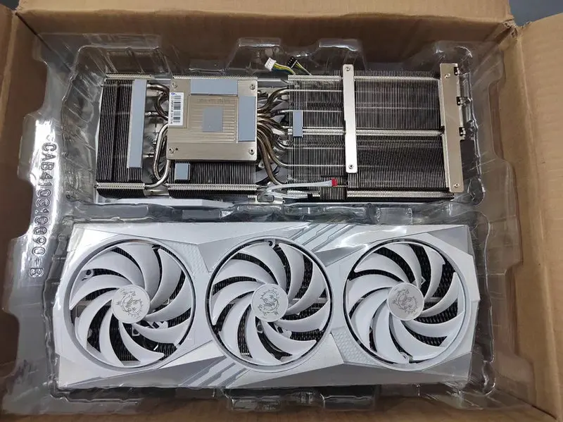 New Radiator Cooler for RTX4070ti WHITE Graphics Card with Backplate