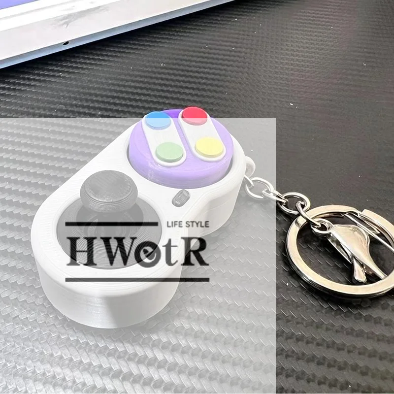 2 Grid Fidget Clicker Keychain Mini  Bubble Sensory Toy Cute Game Console Stress Relief For Kids Adults Pocket Desk G Toy