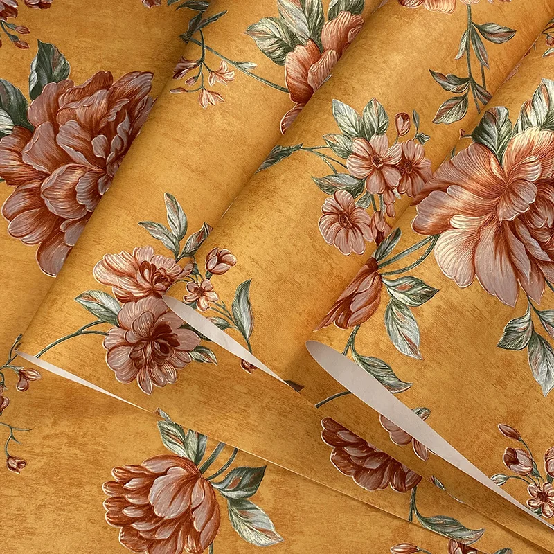 Vintage Peony Wallpaper Bedroom 3d Embossed Big Floral Wall Mural Non Woven Living Room Wallpaper