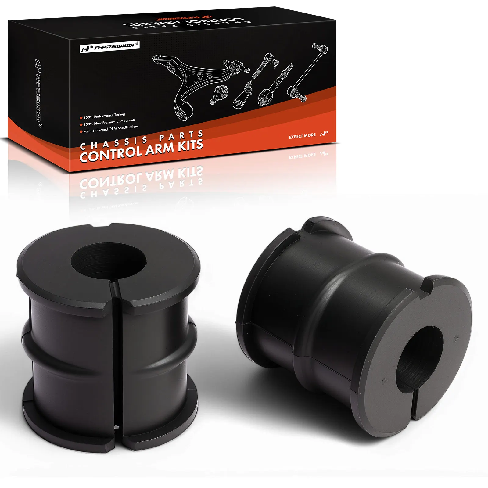 A-Premium Front To Frame Suspension Stabilizer Bar Bushing Kit for Dodge Charger 2006-2010 Challenger 2008-2009 Chrysler 300