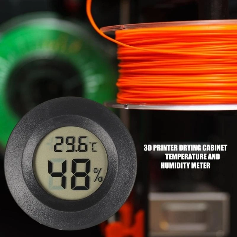  Durability Dry Box Mini Hygrometer Integrated Hygrometers for 3D Filaments