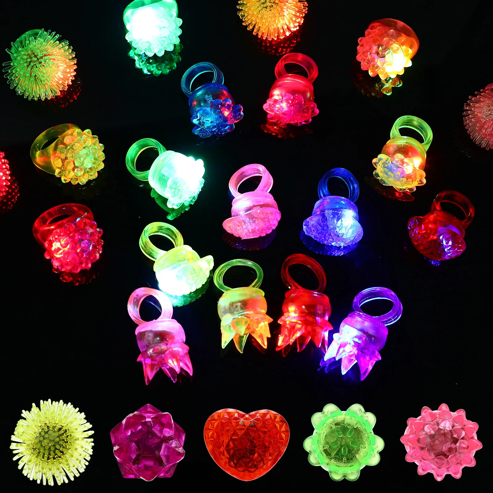 

20 Pcs Party Favors LED Strawberry Halloween Treats Shaped for Children Kids