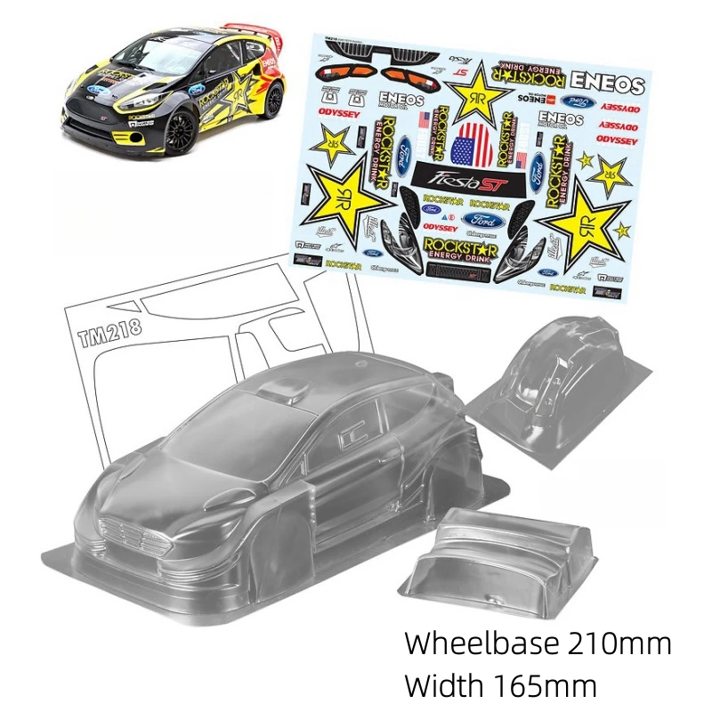 

1/10 Mini Ford Fiesta WRC Rally M Body shell 165mm for RC Drift car Mini Chassis 210mm Tamiya mst Carten Roadstar Lotus