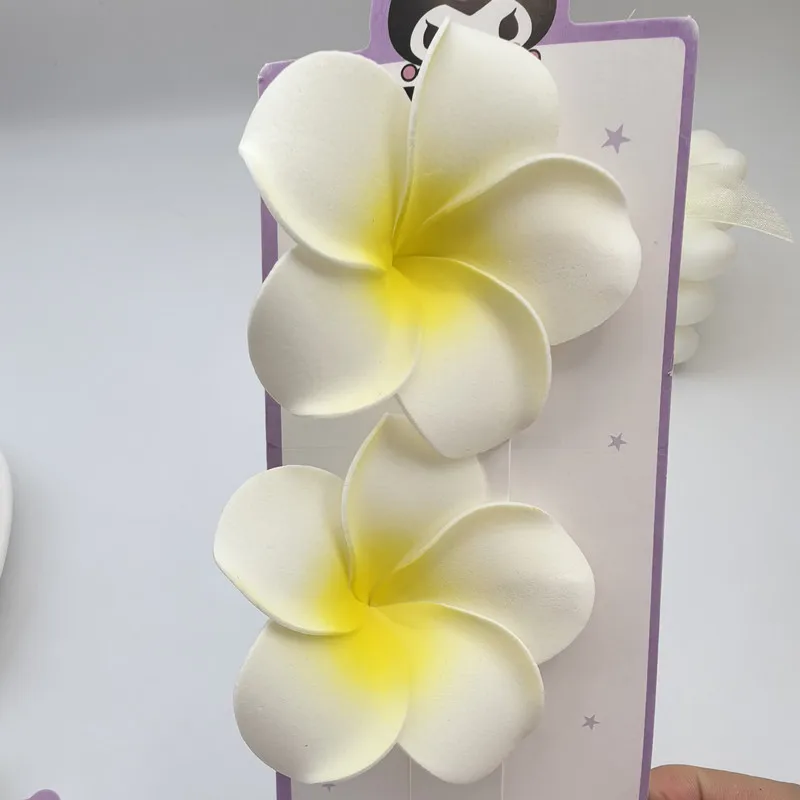 2 قطعة مشبك شعر الكركديه الاصطناعي إيفا رغوة عطلة الشاطئ زهرة ملحق شاطئ البحر اطلاق النار الدعامة