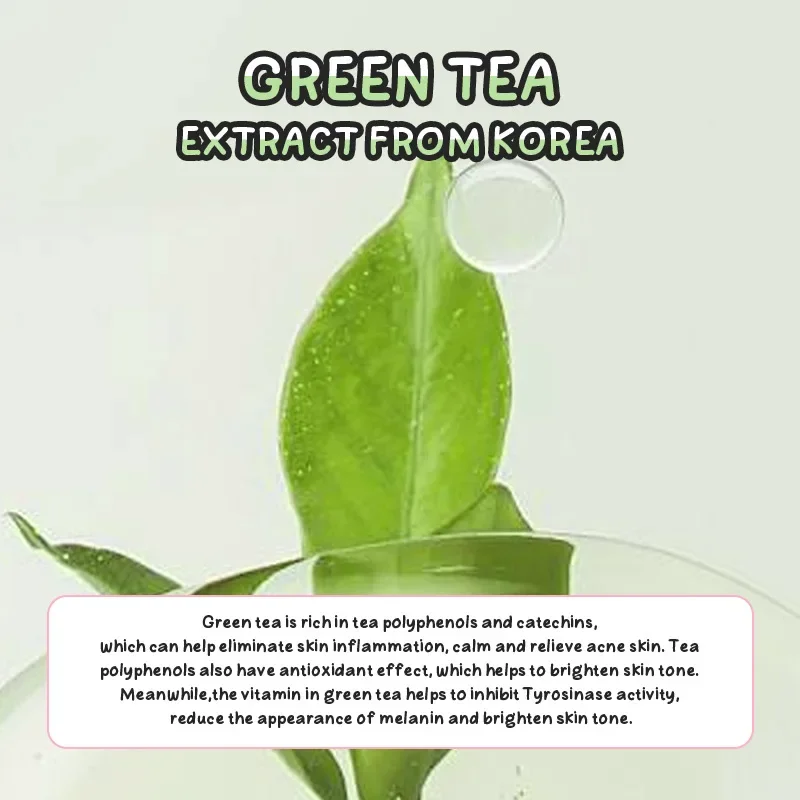 Green Tea Cleanser Rich Foam Deep Clean Remove Grease Improve Oily Face Wash Cream Gentle Moisturizing Cleanser 80g