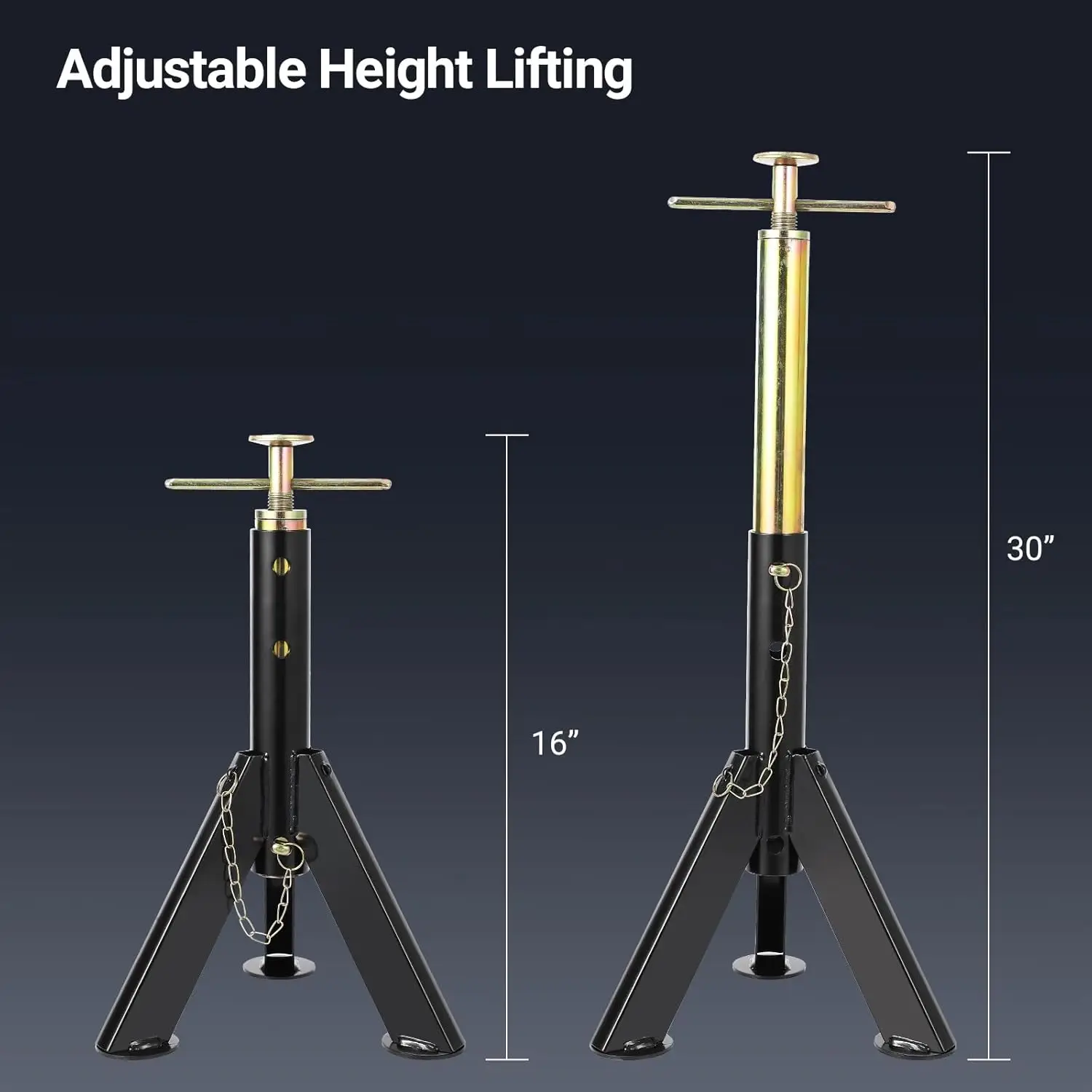 مقابس تسوية مثبت RV 2 عبوة 3 T 6000 LBS 16-30 قابلة للتعديل لمقطورات السفر والعجلات الخامسة ومقطورات القوارب
