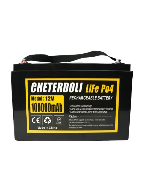 Batteria originale LiFePO4 12,8 V 100 Ah con protezione BMS Batteria al litio ferro fosfato 12 V RV Solar Camping Vehicle Duty Free