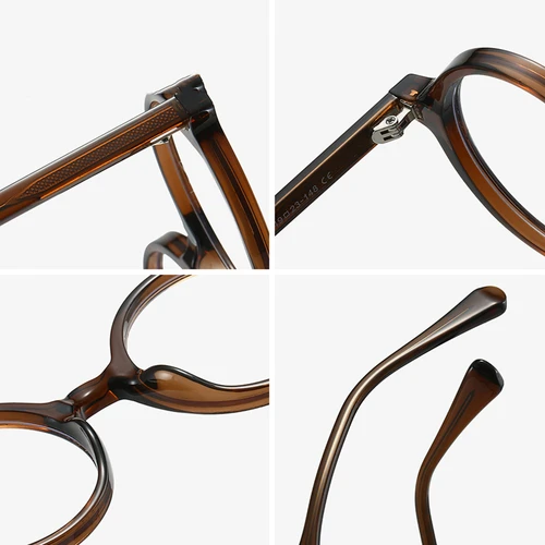 Imagen 2 del producto KOCOLIOR nueva moda gafas de lectura de placa redonda para hombres y mujeres gafas de lectura antiluz azul dioptrías 0 + 0,75 + 1,50 A + 6,0