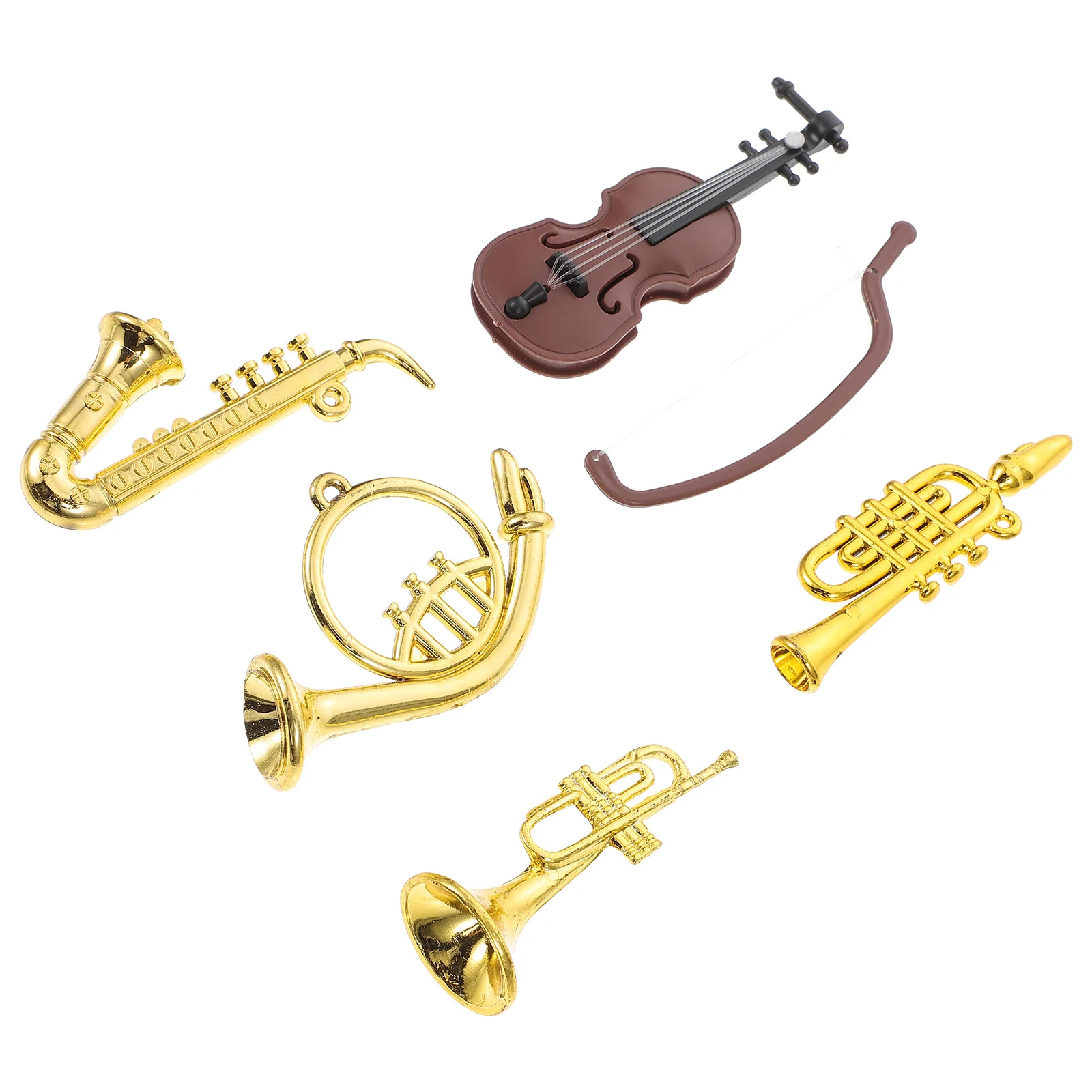 Saxophone Mini Musical Instrument Instruments Decor Miniature Plastic Trumpet Decorations