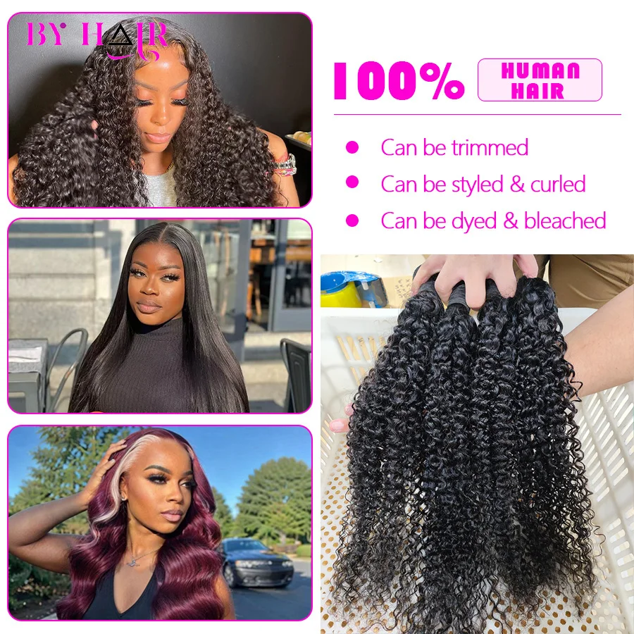 12a Mongoolse Kinky Krullende Bundels 1/3/4 Pcs Human Hair Extensions 100% Onverwerkte Maagdelijke Menselijk Haar Weven Bundels Jerry Curl