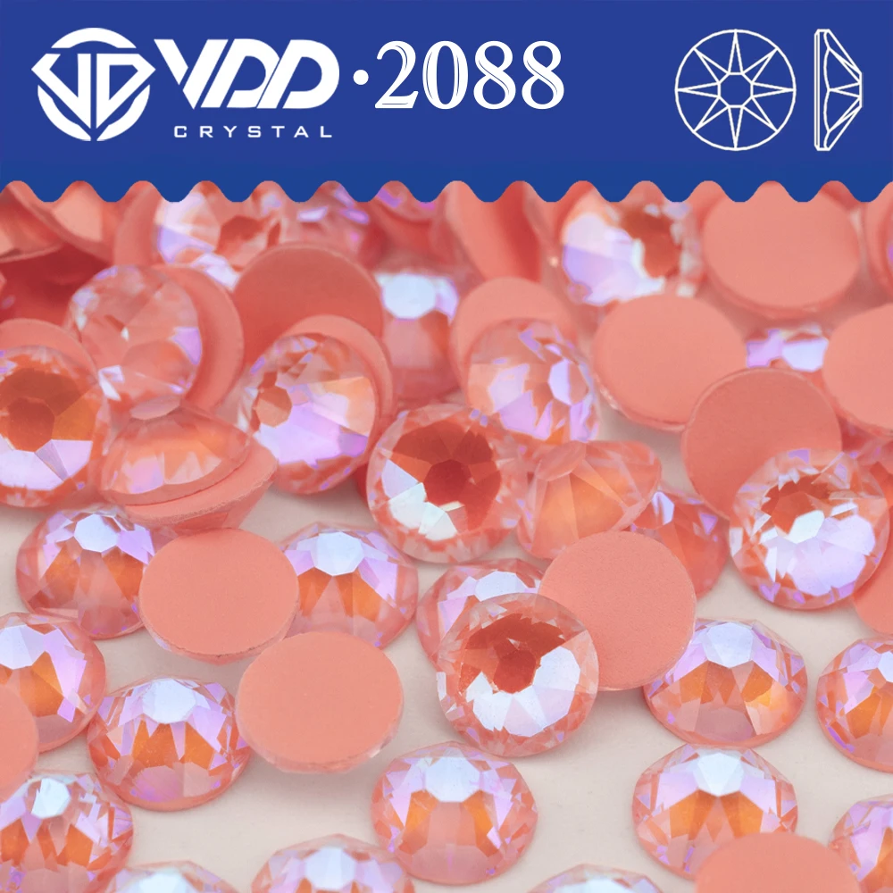 VDD 363 NOS-Coral High Quality AAAAA 2088 Rhinestones Crystal Flatback 8 Big 8 Small 16cut Strass Stones DIY Nail Art Decoration