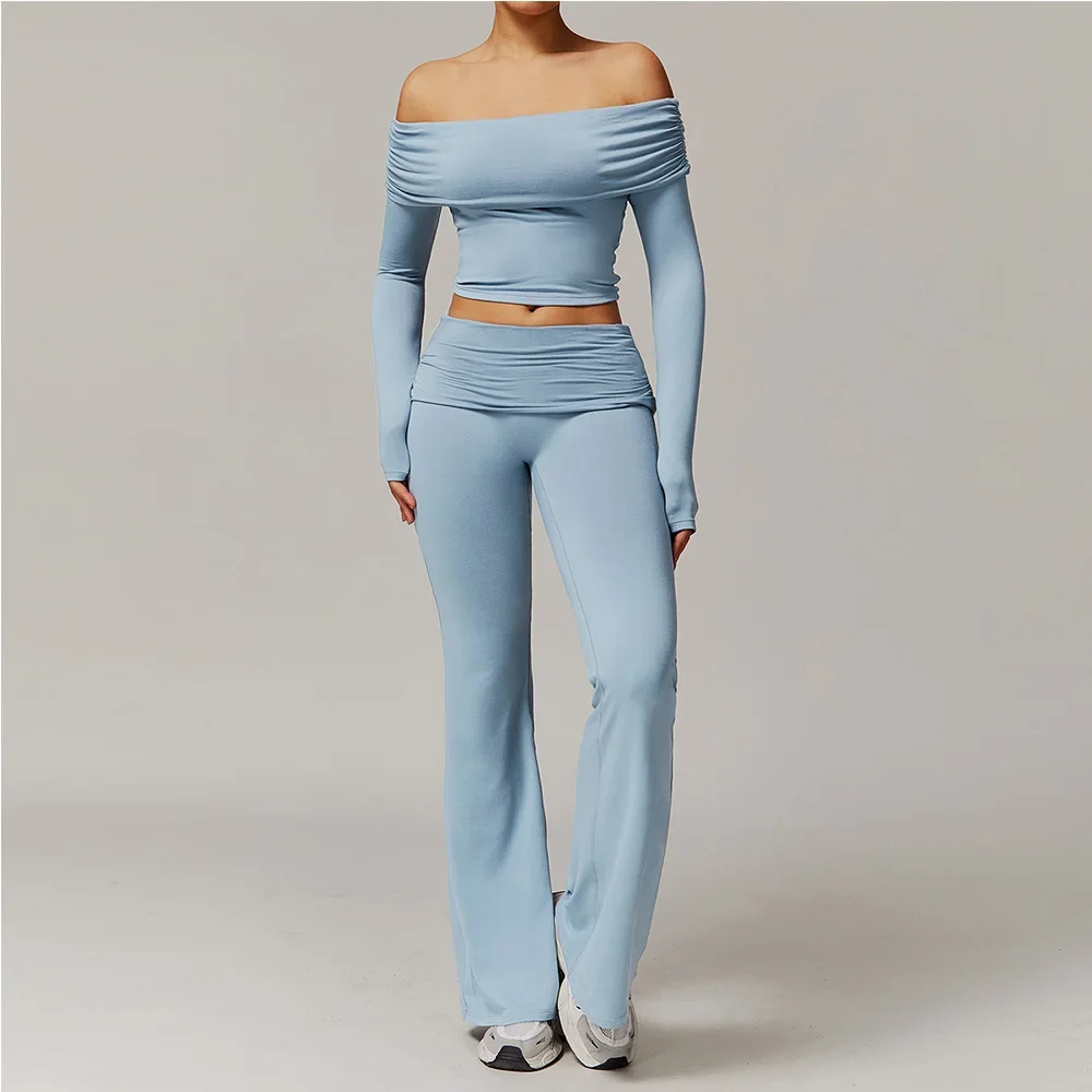 Women Yoga Suit 2PCS Sports Set Quick-Drying Gym Set Women Tracksuit Running Workout Long Sleeve Sports Shirt Yoga Clothing
