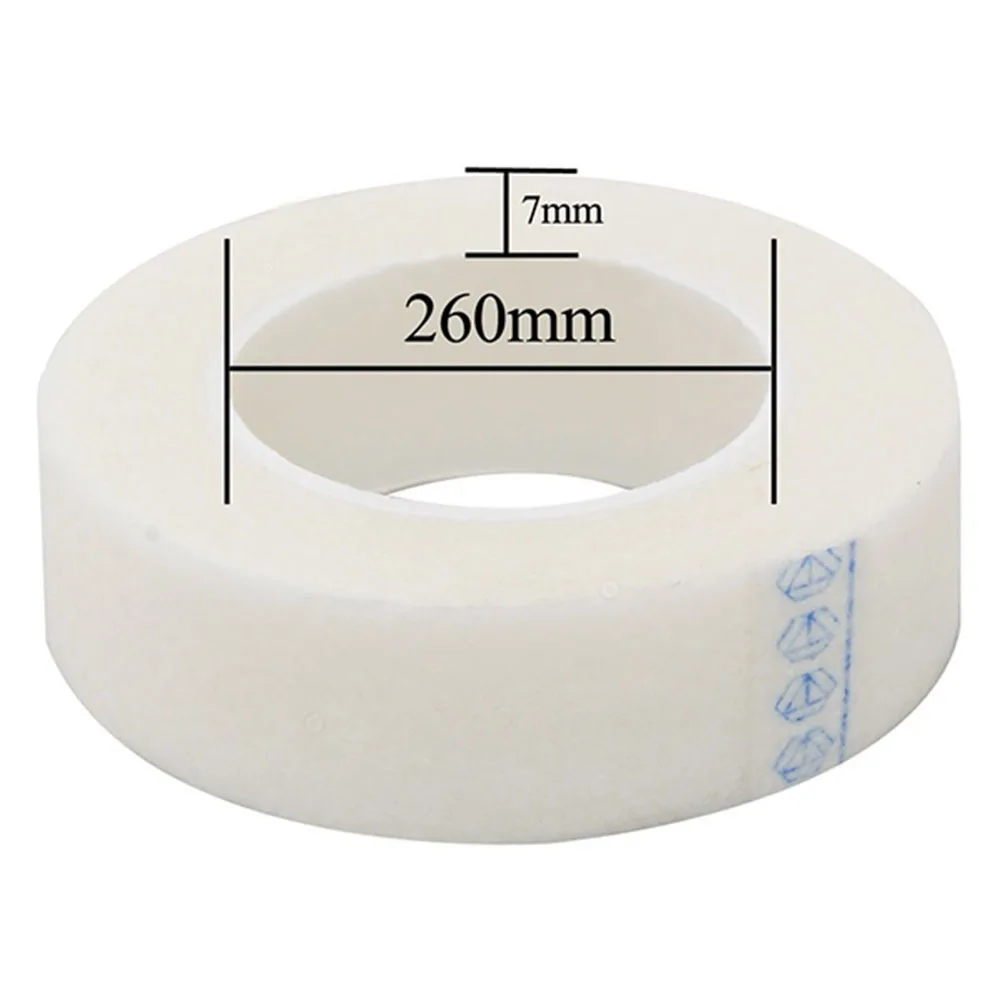 3 rotoli di nastro di estensione ciglia non tessuto bianco 1,3 cm di larghezza 4,5 cm di diametro per pelle sensibile isolamento ciglia occhio di grado medico