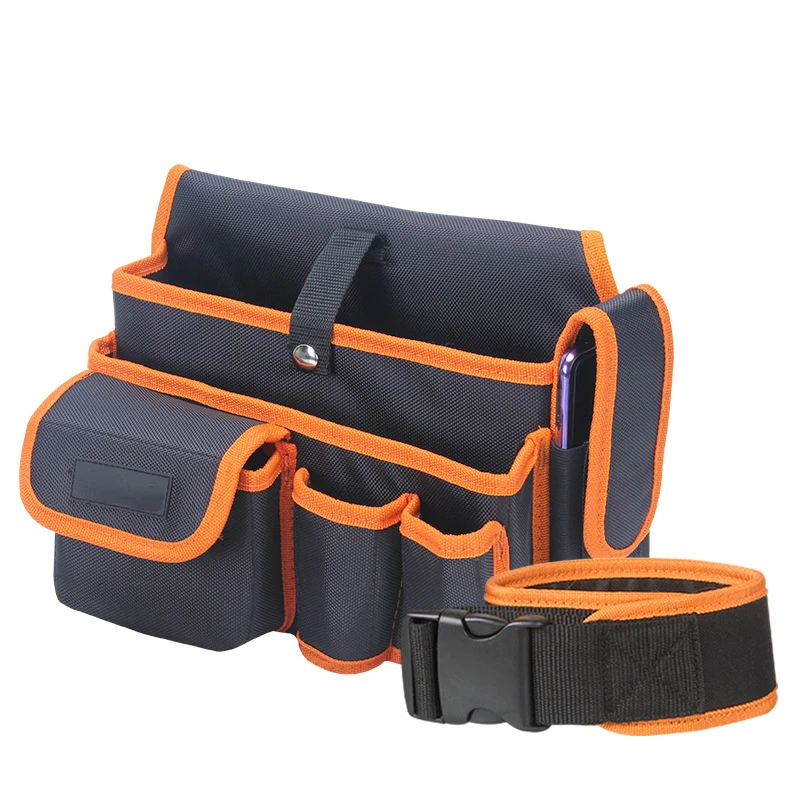 Multi-Functional High Quality Waterproof Tool Bag Electrician Waist Pouch Storage Organizer Thick Fabric Oxford Cloth Belt Bags