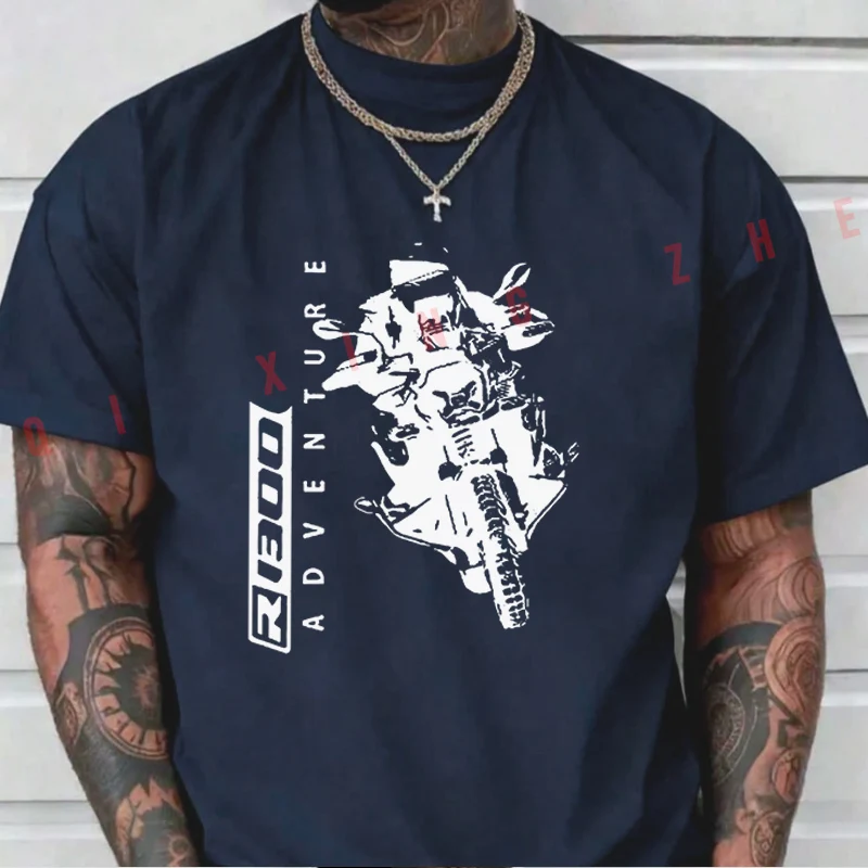 2026 Men T Shirt Motorcycle R 1300 GS Adventure Fans T-Shirt Cotton Men‘s Summer Short Sleeve Tops Tee