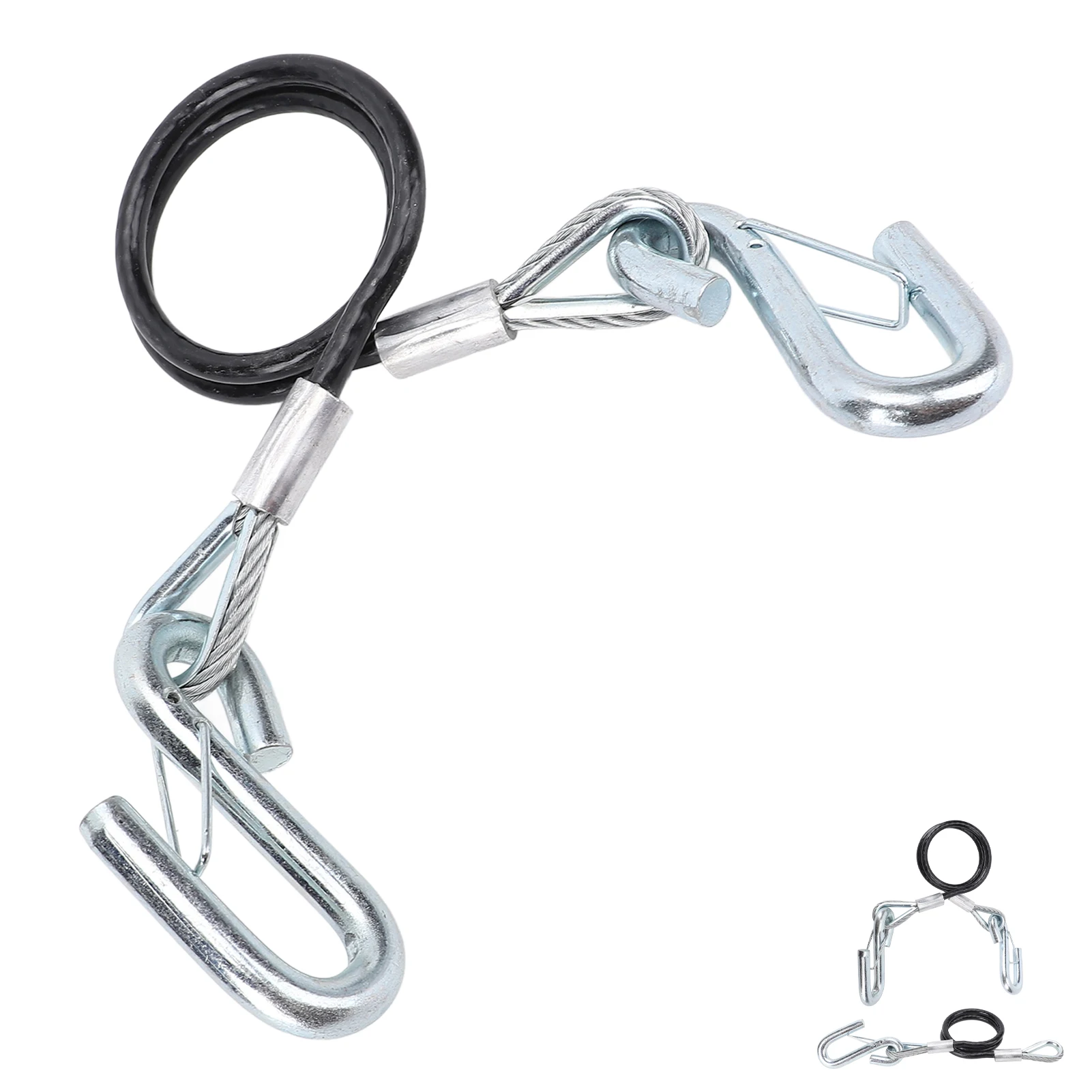 كابل سحب أمان المقطورة مع خطاف S 3500 رطل تحمل 27.6 بوصة أقصى طول تمديد حبل سحب زنبركي لـ RV