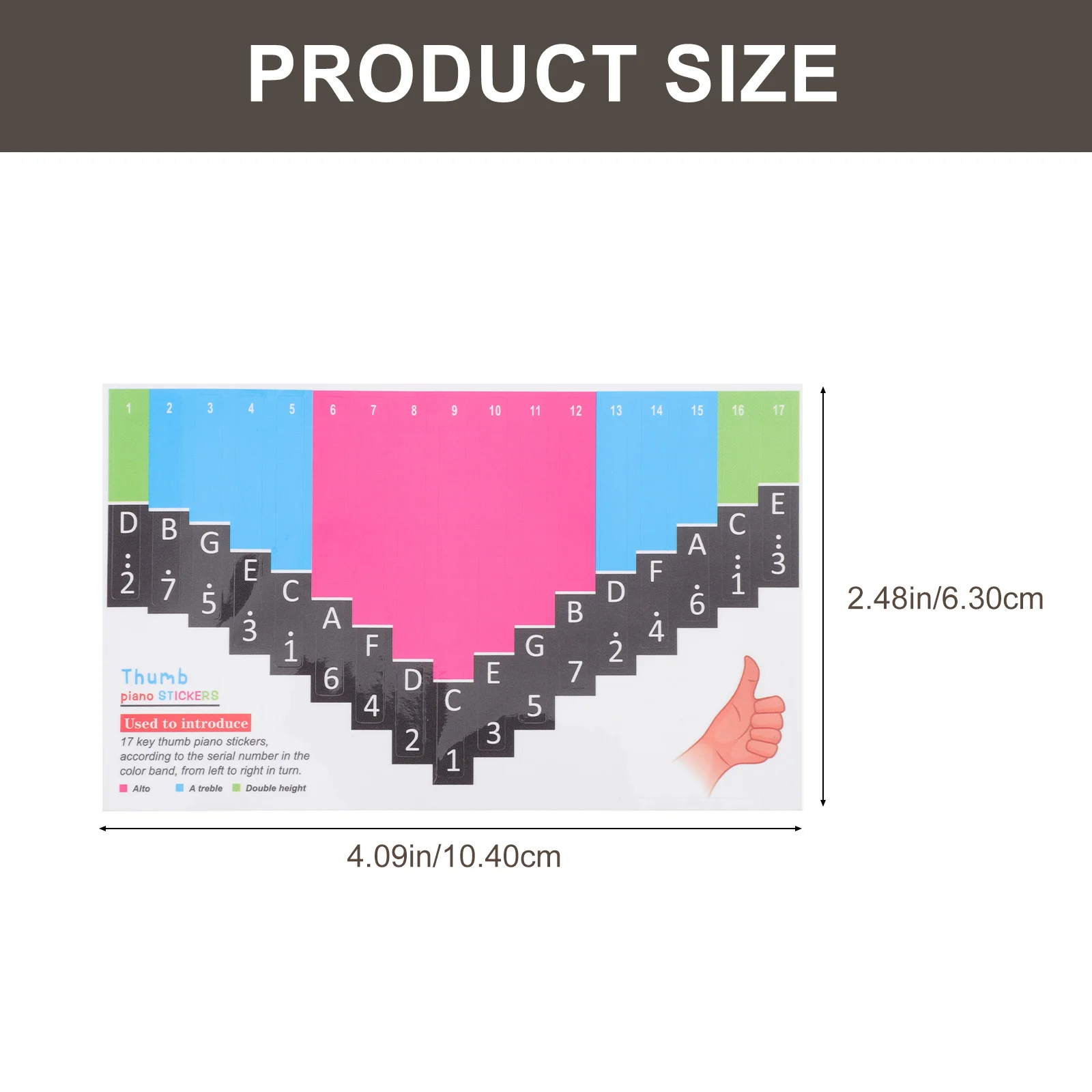 1 قطعة ملصق كاليمبا ملون 17 نغمة ملاحظة ملصق للمبتدئين ملحقات الآلات الموسيقية المتينة لوحة المفاتيح الملونة المتنوعة