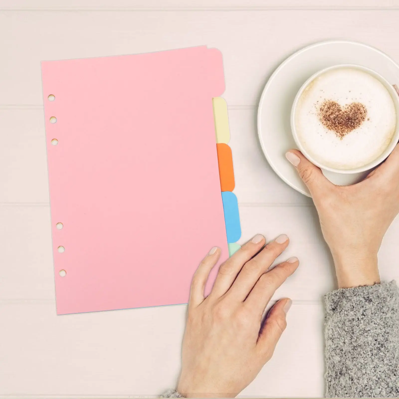 مجموعتان من فواصل علامات التبويب الملونة مقاس A5، 5 علامات تبويب، أوراق فاصل مؤشر الموثق، ملحقات الكمبيوتر المحمول، واقيات الصفحات البلاستيكية