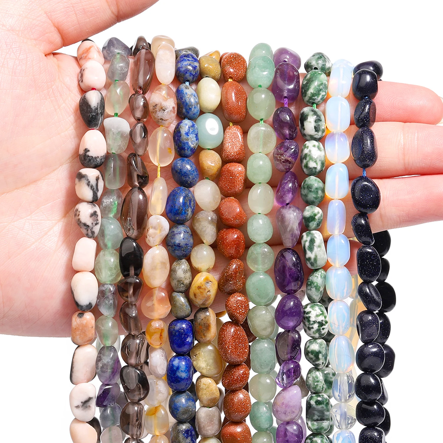 8-10mm Naturstein Unregelmäßiger Amethyst Labradorit Lapislazuli Perle Lose Perlen für Schmuckherstellung Zubehör DIY Charms Armband