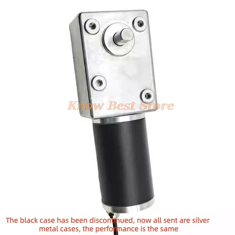 1PCS DC12V 24V Strong Torque Gearmotor Metal Turbo Worm Gearbox Engine Reversed Low Speed 250kg.cm Self-Lock Worm DC Gear Motor