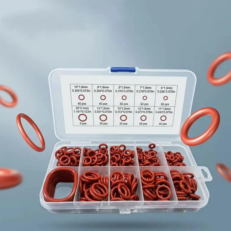 370-teiliges Silikon-O-Ring-Motordichtungsset, hitzebeständig, verschiedene Größen für die Autoreparatur – Detail 11