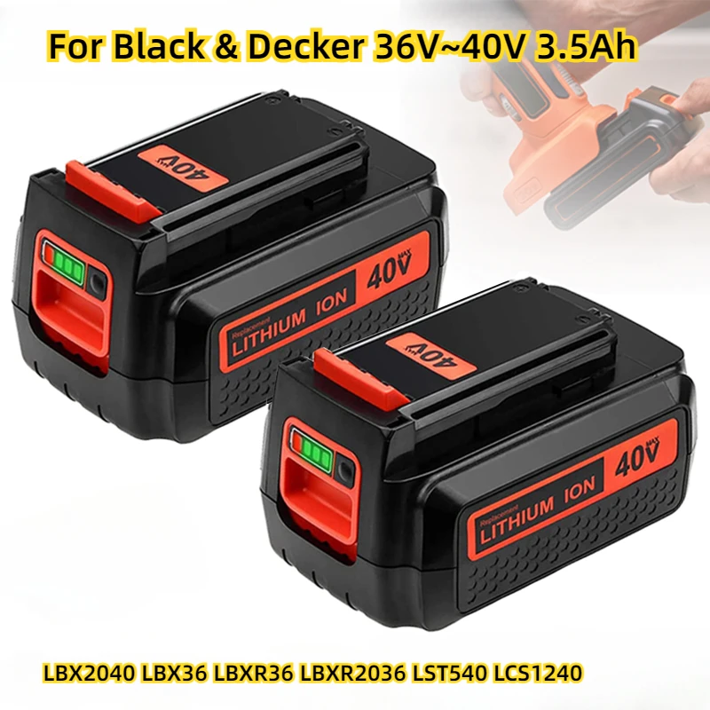 For Black & Decker 36V~40V 2.5Ah Replacement Battery LBX2040 LBX36 LBXR36 LBXR2036 LST540 LCS1240 Cordless Tool Battery