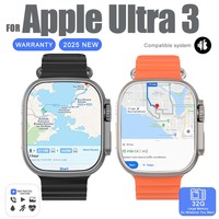 New AMOLED DT ULTRA3 Smart Watch Series10 32GB ROM AI Watch Face BT Call Games Music Compass Sports Smartwatch Men Women 2025