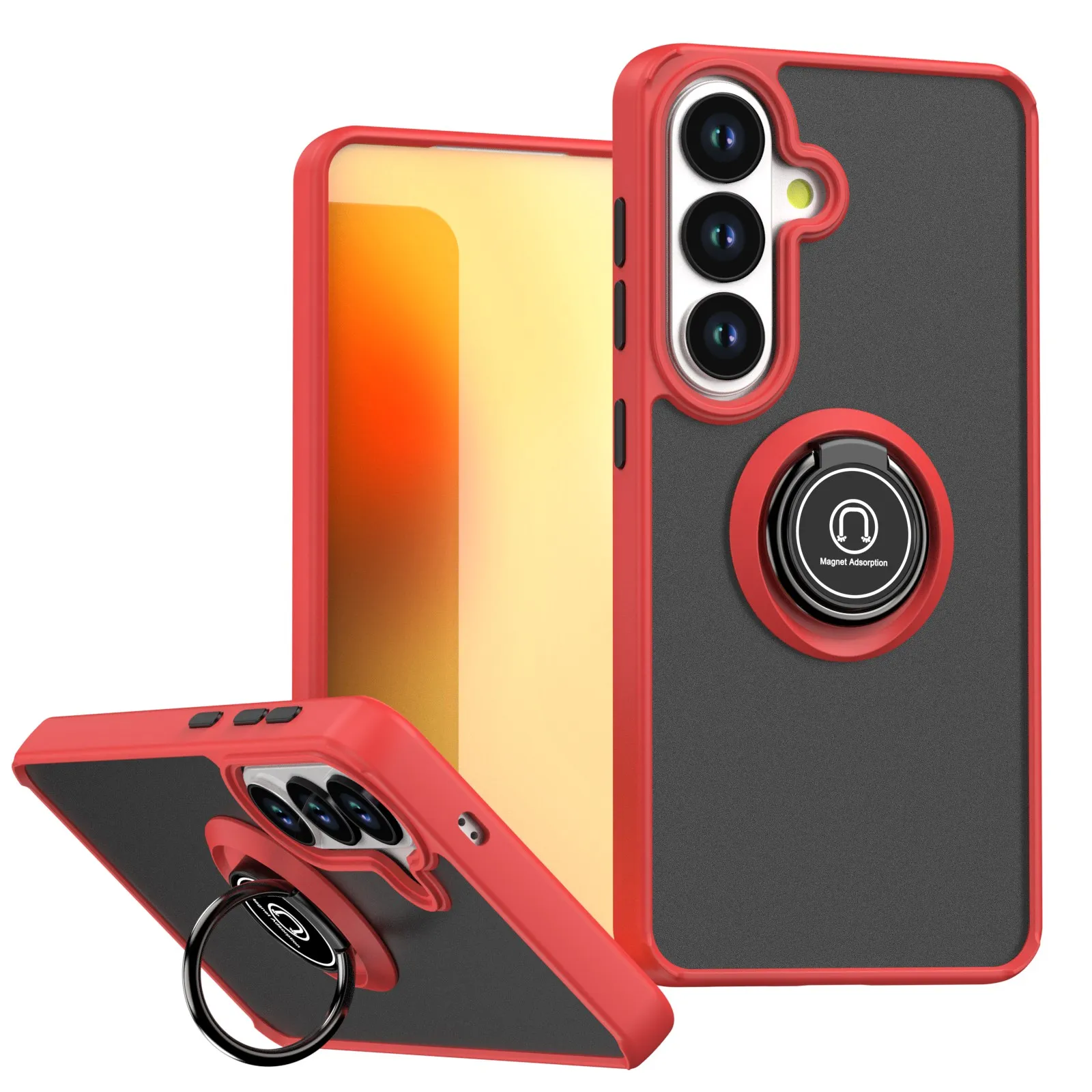 Funda for Samsung Galaxy S26 Ultra S26 Edge Plus Case Armor Holder Magnetic Ring Stand Cover Full Protective Phone Cover