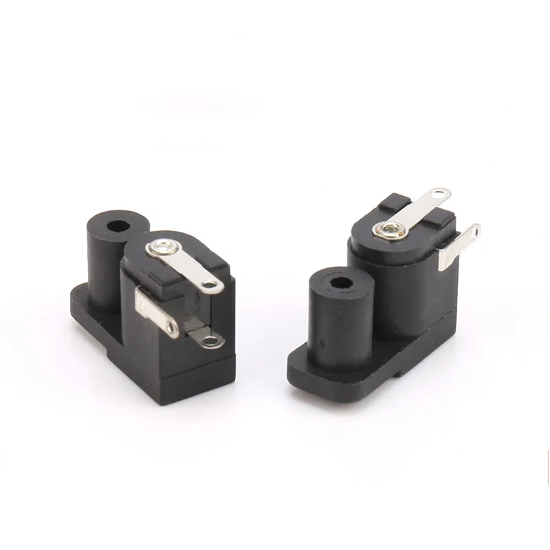 DC-089 Power socket Charging female socket port 5.5 x 2.1mm 3-pin horizontal plug-in with mounting holes