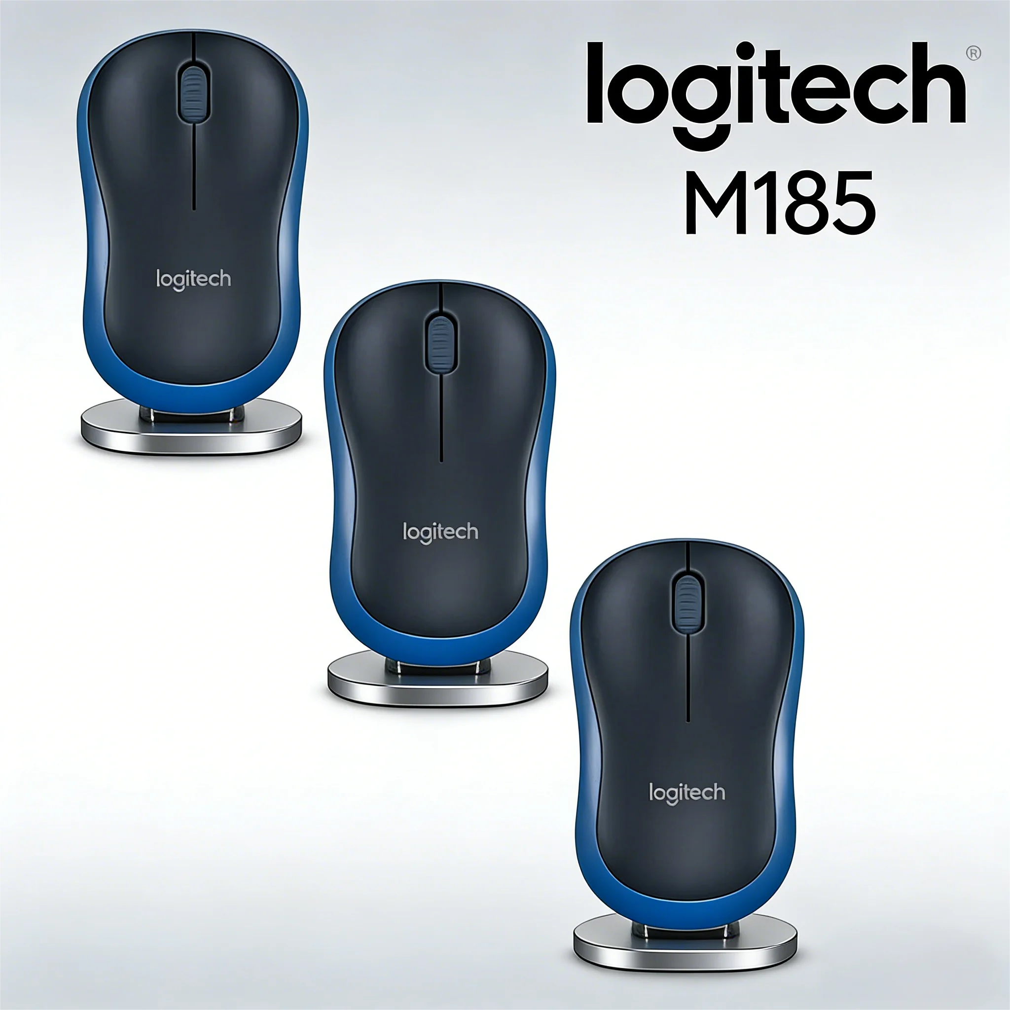 

Беспроводная мышь Logitech M185 2.4GHz с нано-приемником, Plug and Play, для кафе и офиса