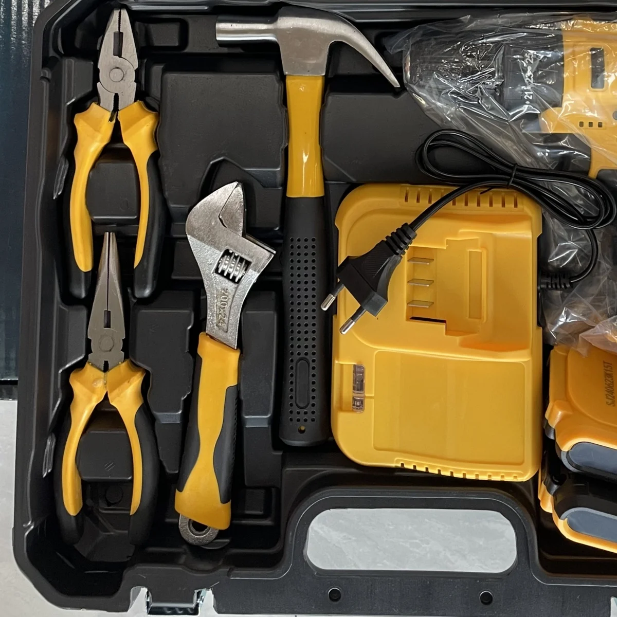 Impact Electric Tools Cordless Brushless Compact Power Drill Home Repair Toolbox Hand Tool Kit